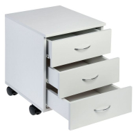 Тумба подкатная на 3 ящика, 410х500х540, Светло серый