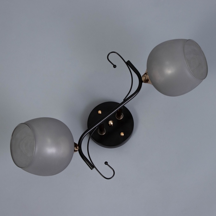 Люстра "Акапулько" 2х60Вт Е27 Коричневый, золото 48х28х24см