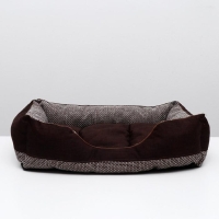 Лежанка "Лофт мокко №4", 70 х 55 х 20 см, темно-коричневый Лежанка "Лофт мокко №4", 70 х 55 х 20 см, темно-коричневый