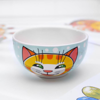 Набор детской посуды из керамики &laquo;Рыжий кот&raquo;, 2 предмета: кружка 200 мл, миска 300 мл