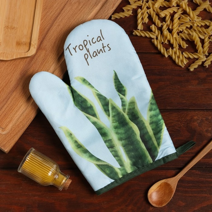 Варежка Доляна Варежка Доляна "Tropical" цвет голубой 26х16 см, 100% п/э