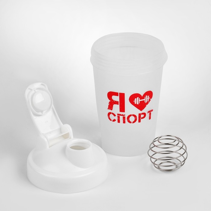 Шейкер Шейкер "Мастер К" Я люблю спорт, спортивный для коктейлей, 400 мл, 17 х 9 см