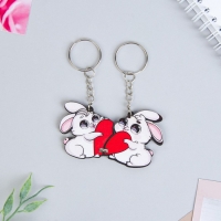 Брелок парный на магните, &laquo;Две половинки&raquo;, деревянный, 9 х 15 см