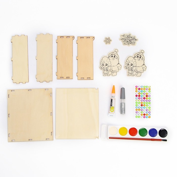 Набор для творчества. Новогодняя шкатулка &laquo;Дед Мороз со Снегурочкой&raquo;