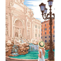 Алмазная мозаика с частичным заполнением на подрамнике &laquo;Фонтан Треви&raquo;, 50 x 60 см