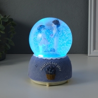 Сувенир полистоун водяной шар свет, музыка "Первая любовь" МИКС 10х10х14,5 см