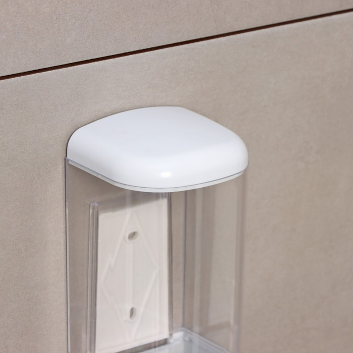 Диспенсер механический для антисептика и жидкого мыла Доляна, 500 мл, цвет белый