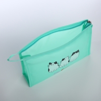 Косметичка на молнии, цвет бирюзовый Косметичка на молнии, цвет бирюзовый