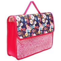 Папка-портфель А4, 330 х 240 х 90 мм, пластиковая, на липучке, ПМ-А4-23 "Цветочная паутина", розовая Папка-портфель А4, 330 х 240 х 90 мм, пластиковая, на липучке, ПМ-А4-23 "Цветочная паутина", розовая