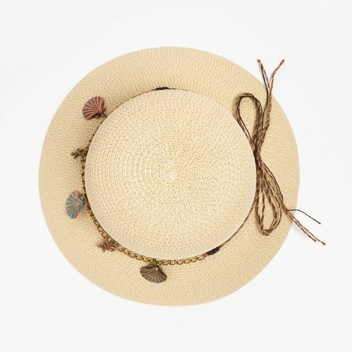 Шляпа женская MINAKU цвет бежевый, р-р 56-58
