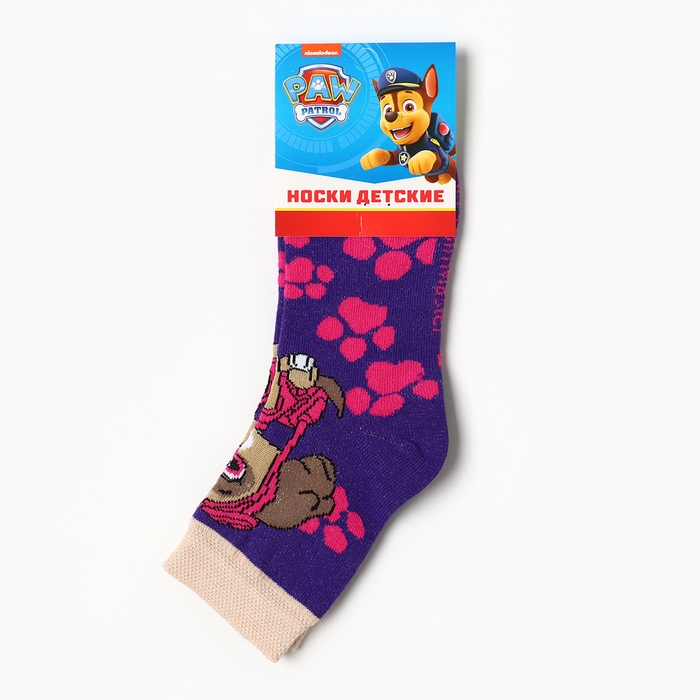 Щенячий патруль. Носки детские PAW PATROL "Скай" лапки16-18 см, 4-6 лет, 80% хл.,17% п/а, 3% эл.