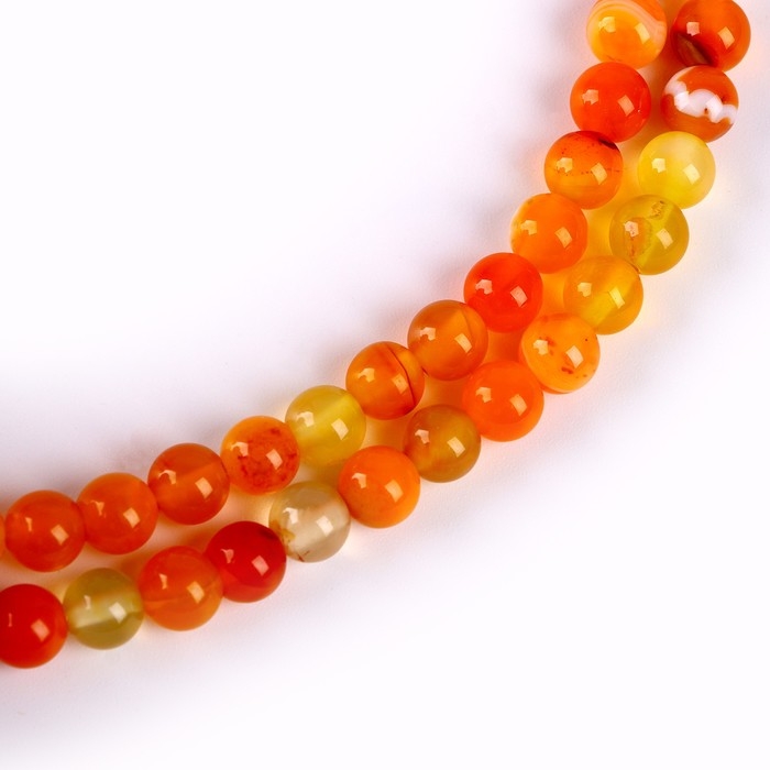 Бусины из натурального камня &laquo;Жёлтый агат&raquo; набор 58 шт., размер 1 шт. &mdash; 6 мм