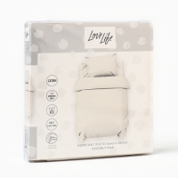 Постельное бельё LoveLife Coconut milk 112х143 см, 60х120+20 см, 40х60 см, хлопок, сатин, 125г/м&sup2;