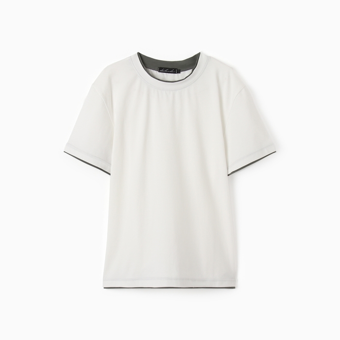 Футболка мужская, цвет молочный, размер 52