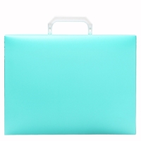 Папка-портфель А4 на замке, Calligrata "Акварель", 1 отделение, пластиковая, 700 мкм, мятная Папка-портфель А4 на замке, Calligrata "Акварель", 1 отделение, пластиковая, 700 мкм, мятная