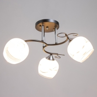 Люстра "Милава" 3хЕ27 40Вт чёрно-хромовый 62х62х27 см BayerLux