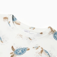 Комплект для девочки (футболка/шорты), цвет белый/синий, рост 110 см