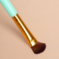 Набор кистей для макияжа, 4 предмета, цвет бирюзовый/золотистый Набор кистей для макияжа, 4 предмета, цвет бирюзовый/золотистый