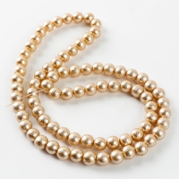 Бусины из стекла, набор 78 шт., размер 1 шт. — 10 мм, цвет золотой Бусины из стекла, набор 78 шт., размер 1 шт. — 10 мм, цвет золотой