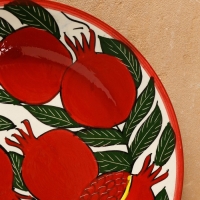Тарелка Риштанская Керамика "Гранаты",  25 см