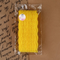 Кружево капроновое, 45 мм × 10 ± 1 м, цвет жёлтый Кружево капроновое, 45 мм × 10 ± 1 м, цвет жёлтый