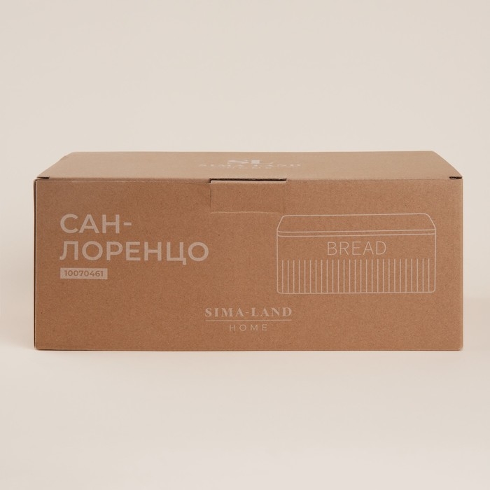 Хлебница металлическая с бамбуковой крышкой SL Home «Сан-Лоренцо», 33×18×13 см, цвет розовый Хлебница металлическая с бамбуковой крышкой SL Home «Сан-Лоренцо», 33×18×13 см, цвет розовый