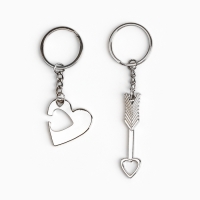 Брелок для ключей парный, &laquo;Беру твое сердечко в заложники&raquo;, металл, 9 х 14 см