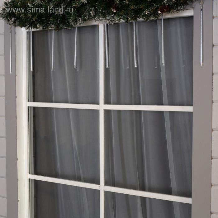 Гирлянда «Сосульки» 2.5 × 0.3 м, IP65, прозрачная нить, 192 LED, свечение зелёное с эффектом стекания, 12 В Гирлянда «Сосульки» 2.5 × 0.3 м, IP65, прозрачная нить, 192 LED, свечение зелёное с эффектом стекания, 12 В