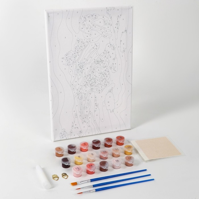 Картина по номерам с подрамником и поталью &laquo;Руки&raquo;, 20 х 30 см