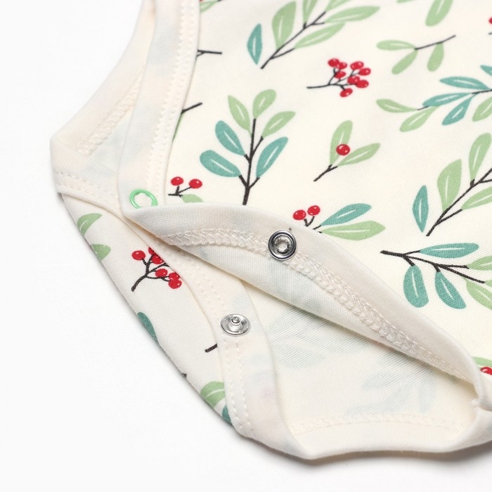 Боди Крошка Я "Christmas", рост 68-74 см, молочный