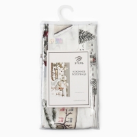 Новый год. Полотенце Этель "Зимняя деревушка" 40х73 см, 100% хлопок, саржа 190 г/м2