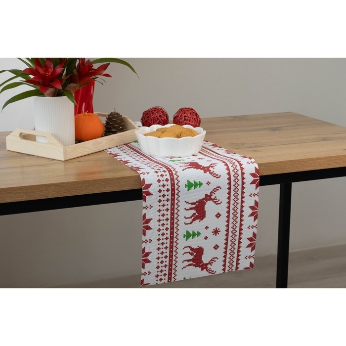 Дорожка новогодняя на стол Доляна &laquo;Новый год&raquo;, сервировочная, 180&times;30 см