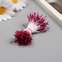 Тычинки для искусственных цветов глянец "Рисинки" бордо набор 360 шт длина 6 см