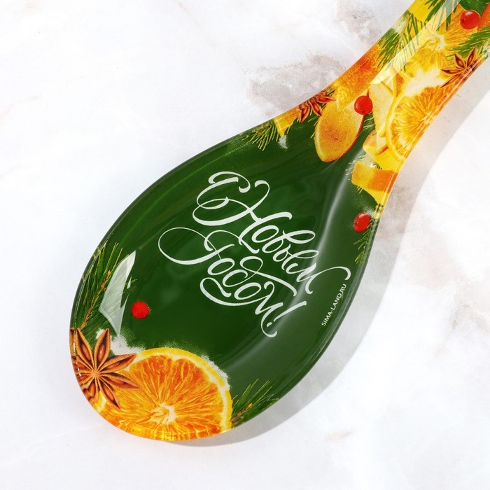 Подарочный набор новогодний «С Новым годом!»: подставка под ложку, лопатка Подарочный набор новогодний «С Новым годом!»: подставка под ложку, лопатка