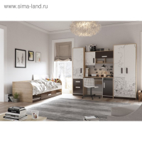 Шкаф стеллаж Арабика, 800х405х1995, Дуб Ривьера/Белый-Арабика Шкаф стеллаж Арабика, 800х405х1995, Дуб Ривьера/Белый-Арабика