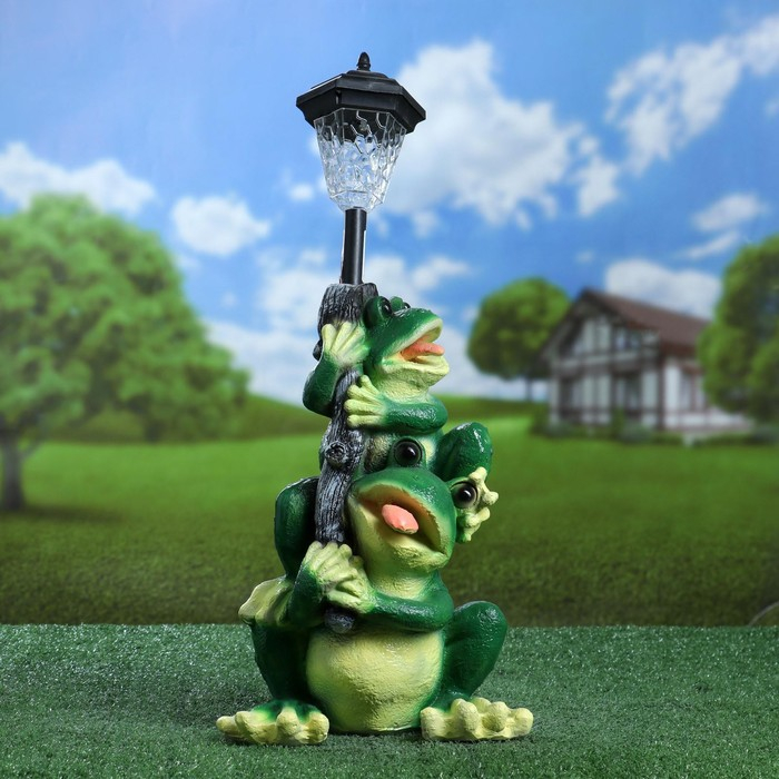 Садовый фонарь Садовый фонарь "Лягушата с фонарем" 50см