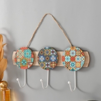 Крючки декоративные дерево "Яркие узоры" 30х14,5х5 см