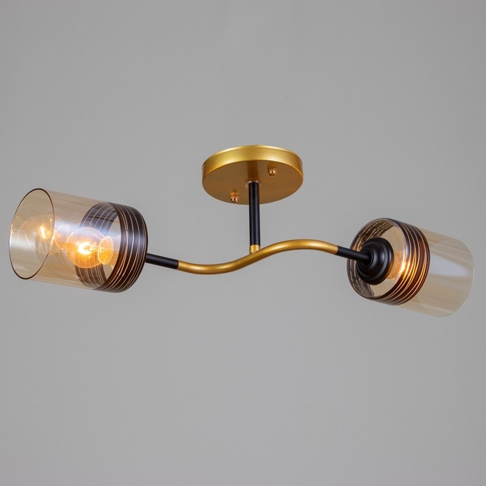 Люстра Люстра "Синна" 2хЕ27 40Вт черно-золотой 48х26х27 см BayerLux