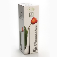 Ваза для цветов, новогодняя &laquo;Снежный лес&raquo;, на Новый год, стекло, высота 26, 3 см