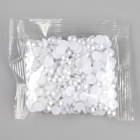 Ёлочная игрушка своими руками на новый год. Декор ёлочного шара полубусинами &laquo;Белый&raquo;, новогодний набор для творчества