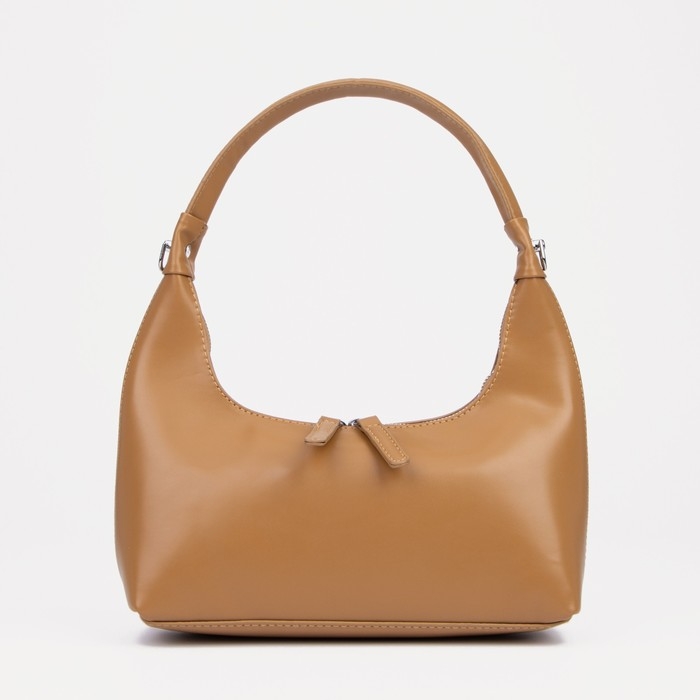 Сумка-багет на молнии, цвет коричневый Сумка-багет на молнии, цвет коричневый