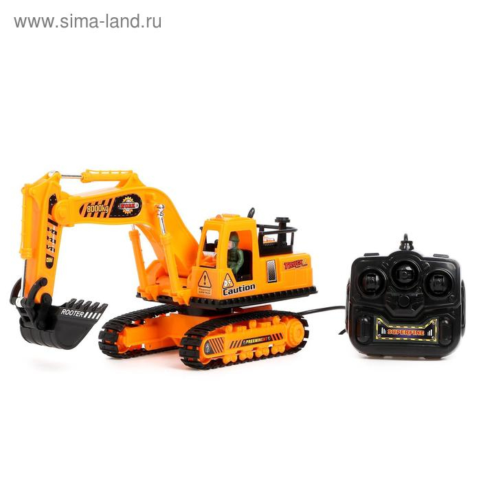 Экскаватор на дистанционном управлении «Строитель», работает от батареек, масштаб 1:18, цвета МИКС Экскаватор на дистанционном управлении «Строитель», работает от батареек, масштаб 1:18, цвета МИКС