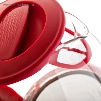 Чайник электрический BRAYER BR1045RD, стекло, 1.8 л, 2200 Вт, автоотключение, красный Чайник электрический BRAYER BR1045RD, стекло, 1.8 л, 2200 Вт, автоотключение, красный