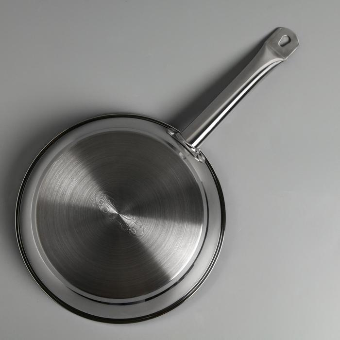 Сковорода &laquo;Общепит&raquo;, d=26 см, толщина корпуса 0,6 мм, дно 3,5 мм, с теплораспределительным слоем, антипригарное покрытие, индукция