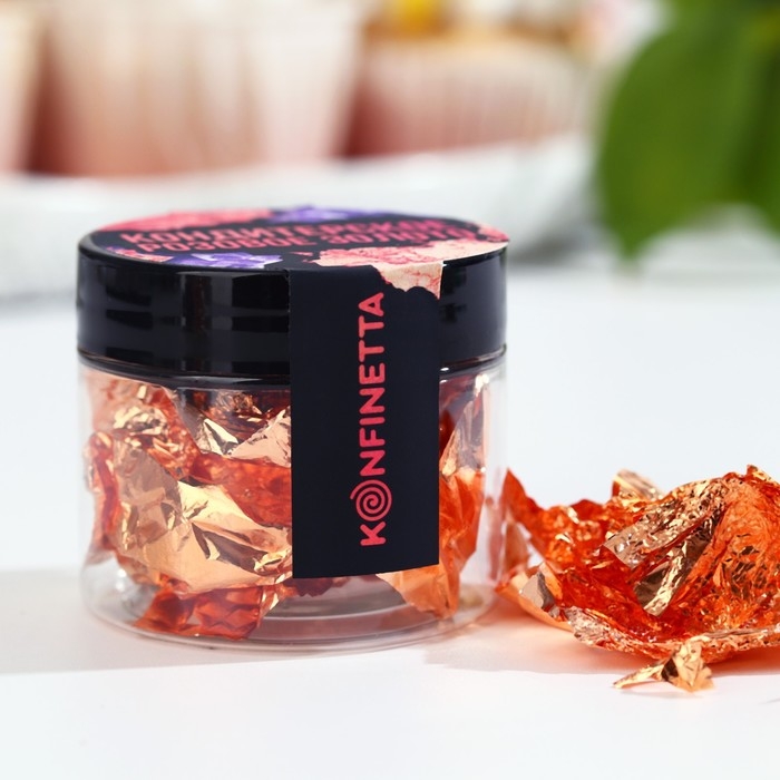 Золото пищевое кондитерское для удаляемых украшений и творчества KONFINETTA Золото пищевое кондитерское для удаляемых украшений и творчества KONFINETTA