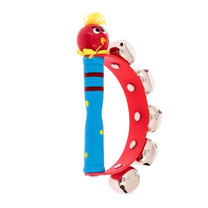 Игрушка музыкальная Бубен «Звери» с колокольчиками, МИКС Игрушка музыкальная Бубен «Звери» с колокольчиками, МИКС