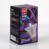 Световой прибор «Мини диско-шар» 8 см, Е27, свечение RGB Световой прибор «Мини диско-шар» 8 см, Е27, свечение RGB