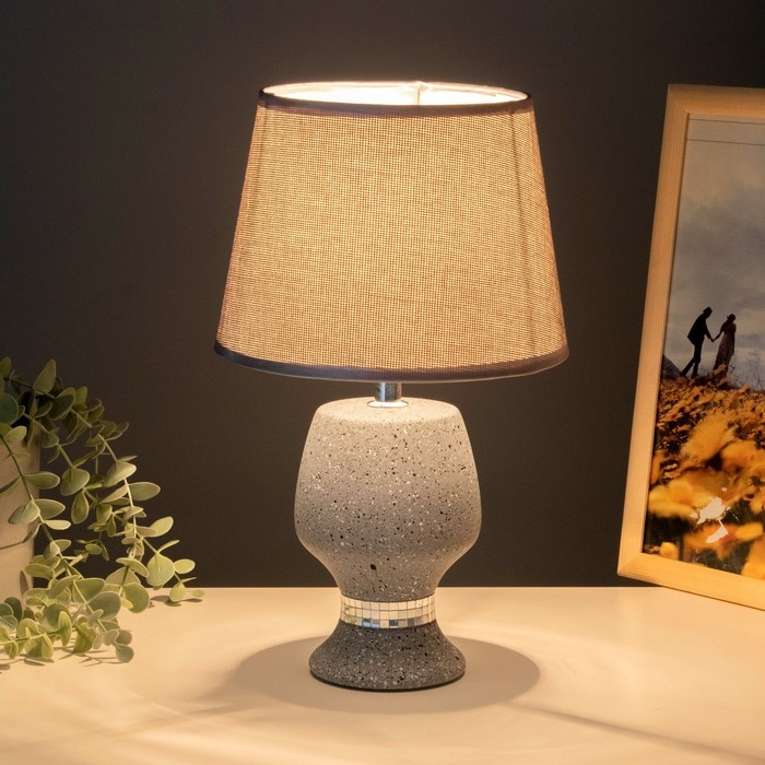 Настольная лампа Дива E14 40Вт серый 22х22х34 см RISALUX