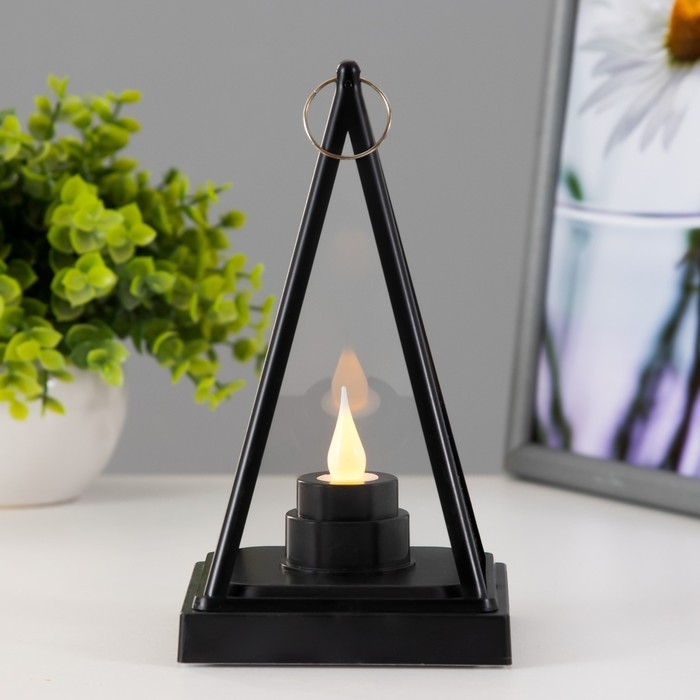 Ночник "Пирамидка" 2хAAA черный 9,5х9,5х17 см RISALUX