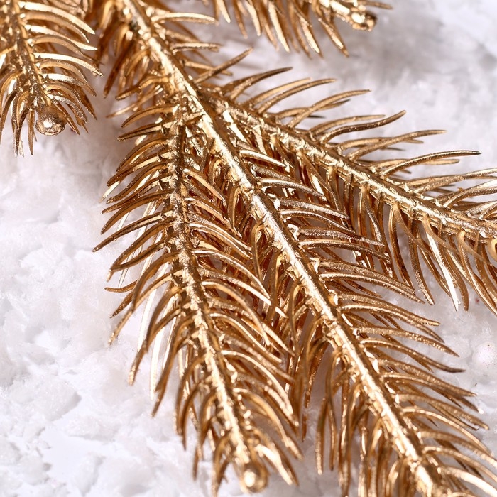 Декор &laquo;Веточка ели золотистая&raquo;